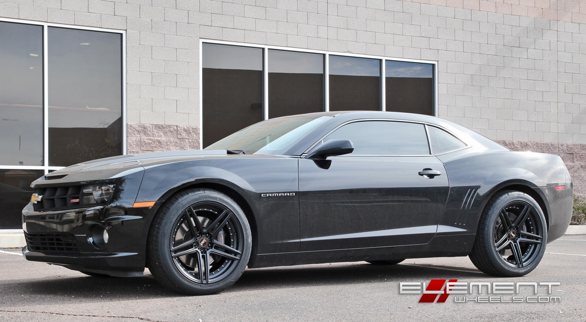 20x10 Blaque Diamond BD6 All Matte Black on 2010 Chevy Camaro SS w/ Specs