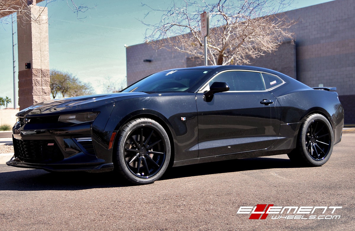 20x9 and 20x10.5 Ferrada FR4 Black on 2016 Chevy Camaro SS w/ Specs