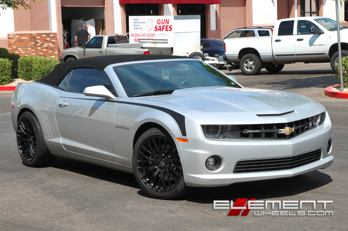 20 inch Staggered MRR HR6 All Matte Black on 2010 Chevy Camaro SS w/ Specs