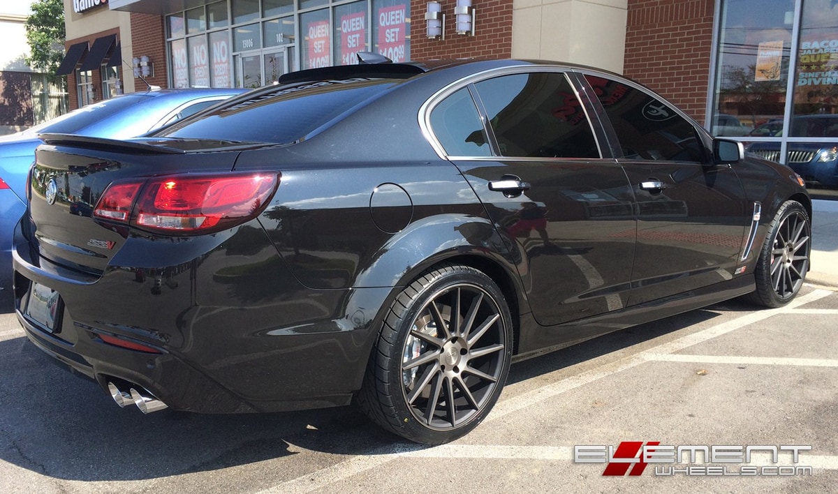 20 inch Niche Surge Black Machined w/Dark Tint on 2015 Chevy SS Sedan w/ Specs