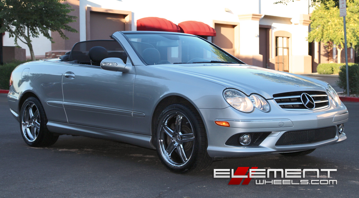 18 inch staggered Mandrus Mannheim on 07 Mercedes CLK w/ Specs