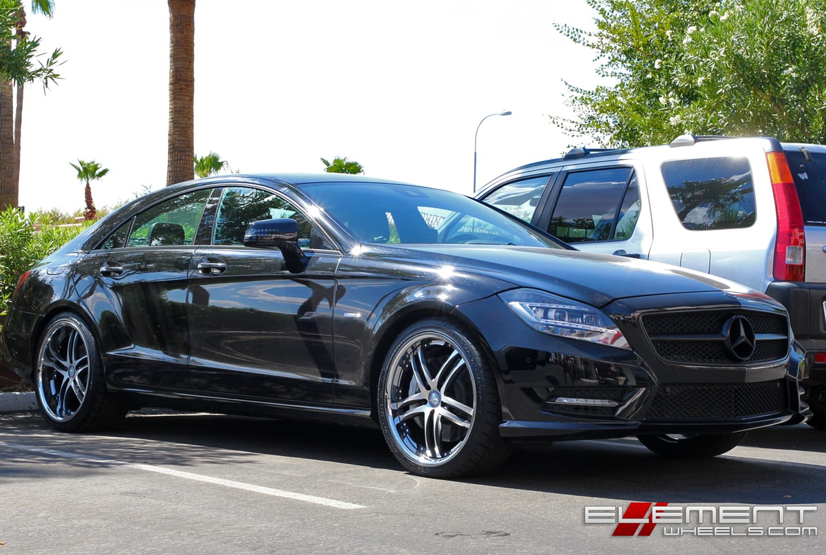 Concept One RS55 Black/Machined Wheels on 2012 Mercedes CLS550 w/ Specs