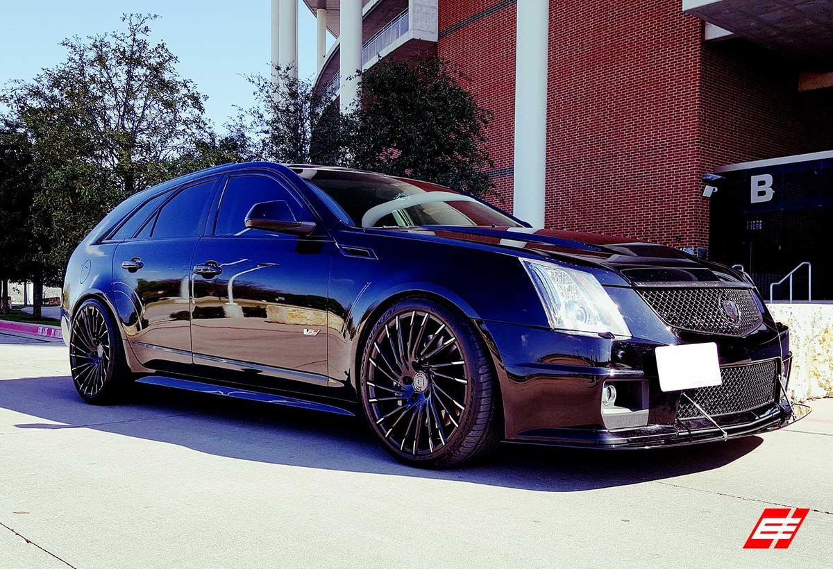 Lexani Wraith Black w/ Machined Tips on 2013 Cadillac CTS-V Sedan w/ Specs