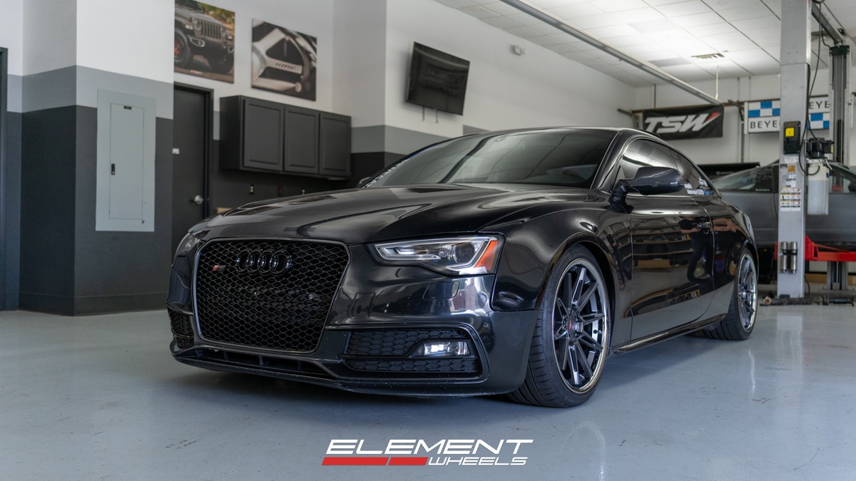 19 Inch Ferrada CM2 in Matte Graphite w/ Chrome Lip on a 2014 Audi S5 Prestige