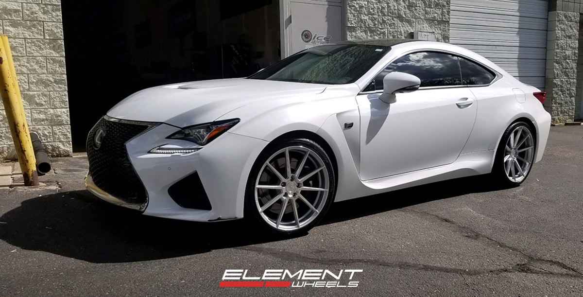 20 Inch Staggered Variant Argon Mirror Silver on 2018 Lexus RC-F