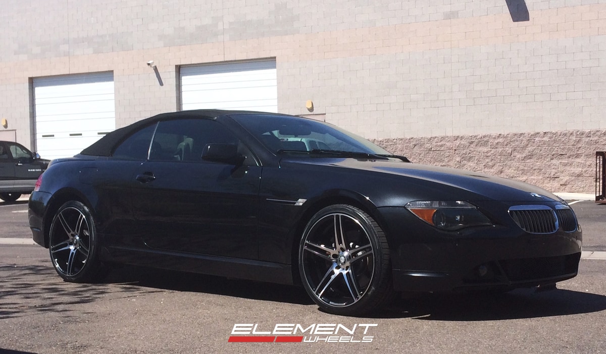 20 inch Curva C5 Black Machined on 2007 BMW 6 Series 650i w/ Specs