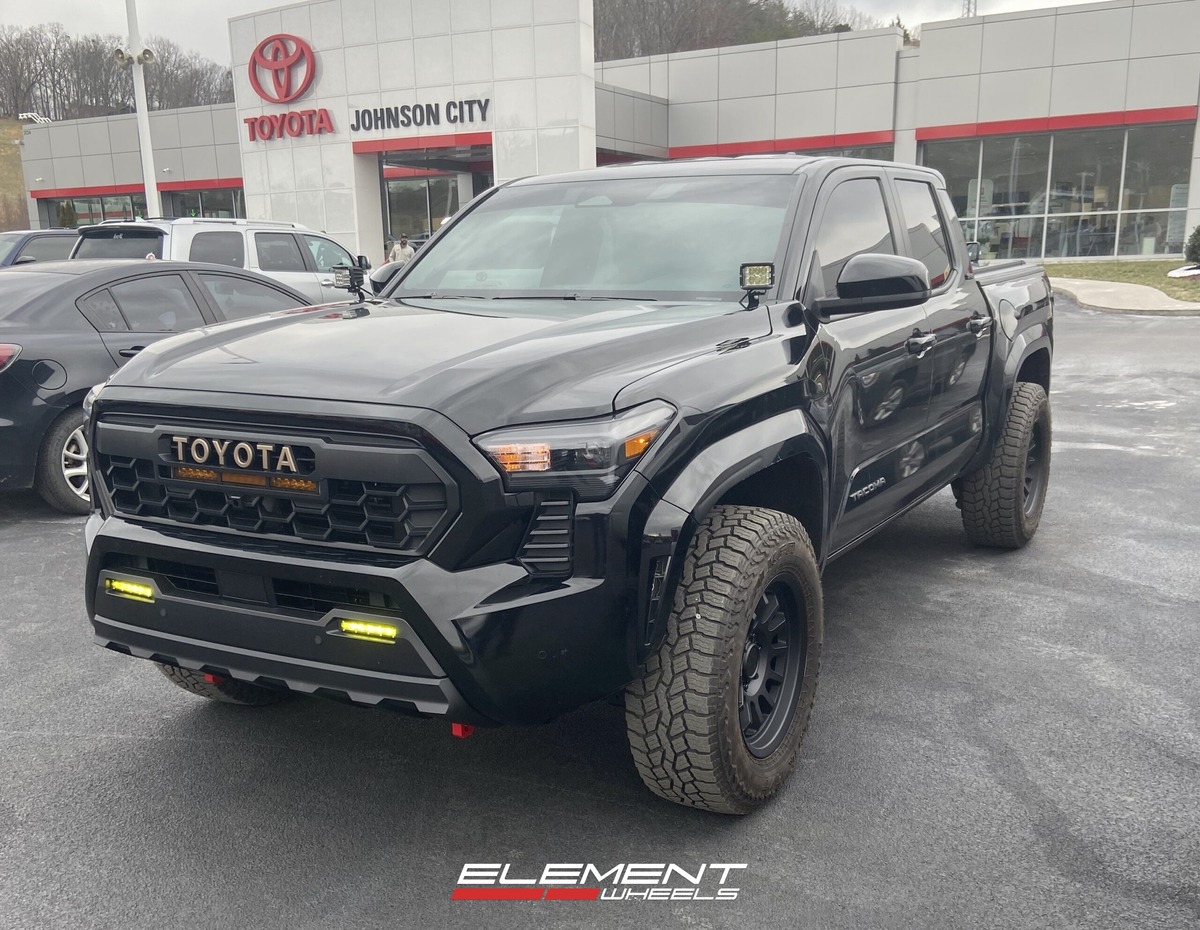18 inch Black Rhino Rapid in Matte Black on a 2024 Toyota Tacoma 4WD