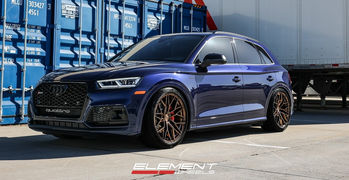 21 Inch Avant Garde M520R Polished Bronze on a 2019 Audi SQ5