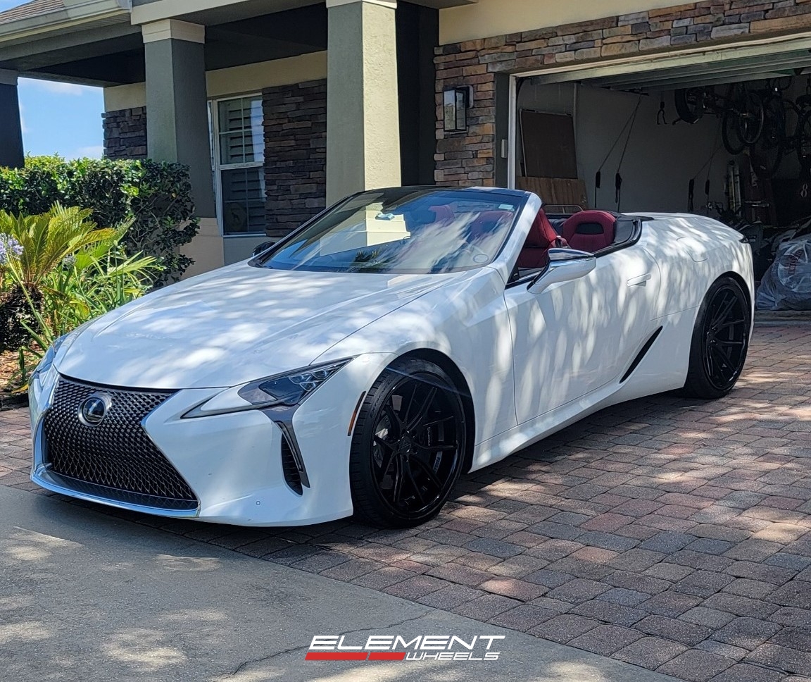 22 Inch Staggered Ferrada FR2 Matte Black On A 2022 Lexus LC 500