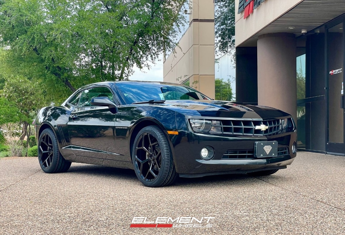 20 inch Staggered MRR M288 in Gloss Black on a 2010 Chevrolet Camaro