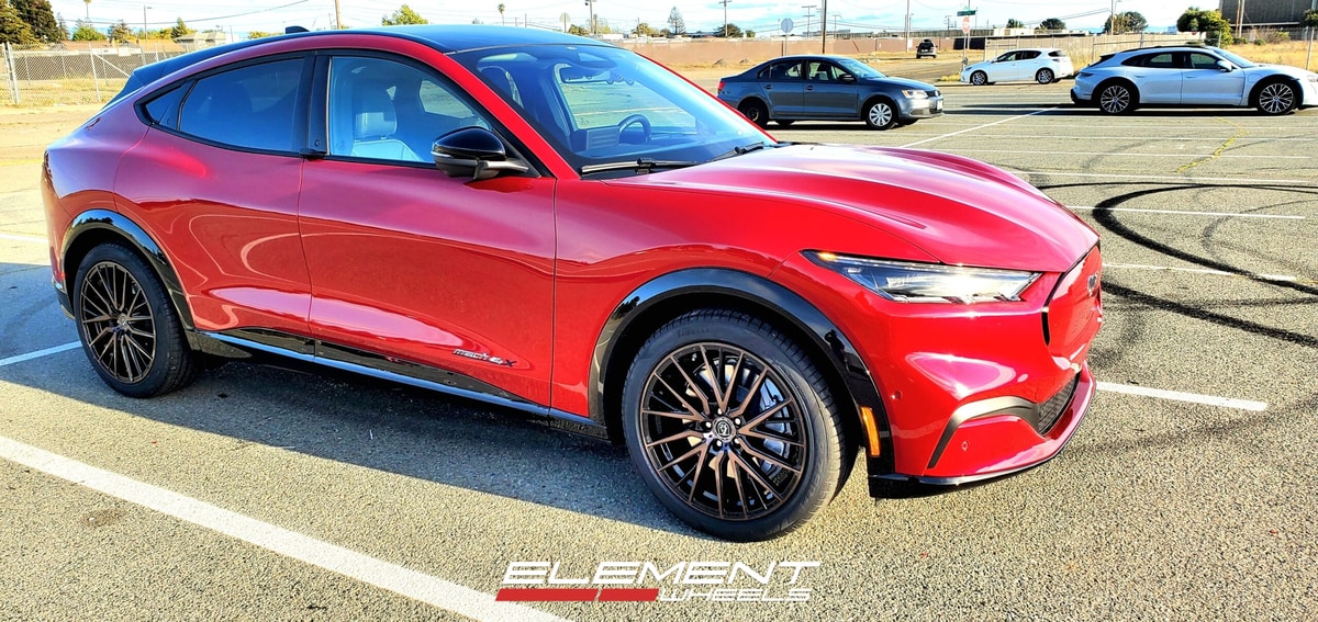 20 Inch AXE EX40 Gloss Black W/ Bronze Tint on a 2022 Ford Mustang Mach-E