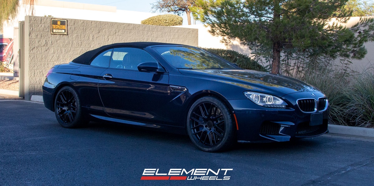 20 inch Staggered Beyern Autobahn Matte Black on a 2012 BMW M6 F13