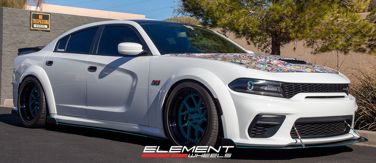 20 inch Staggered Variant Corsa Collection MNZ-3P on a 2020 Dodge Charger SRT Widebody RWD