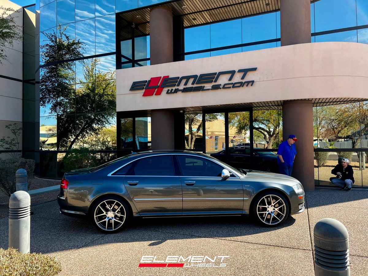 20inch Ace Alloy AFF02 Gloss Mica Grey Machined on 2008 Audi S8