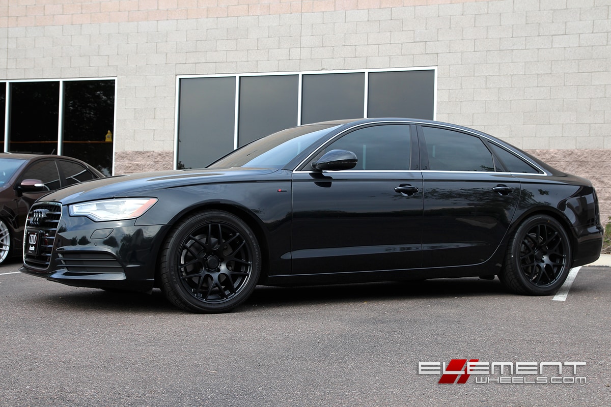 Eurotek 02 19x8.5 Black Wheels on 2013 Audi A6 w/ Specs