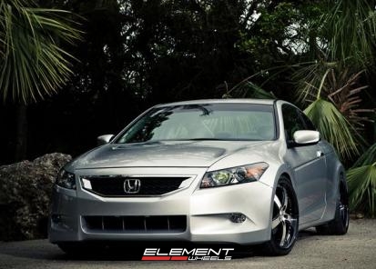 Vossen VVS084 Black/Machined w/Black Lip on 08 Accord Coupe w/ Specs