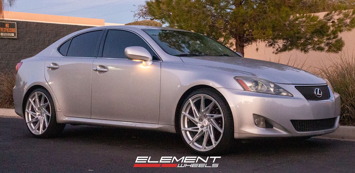20 inch Versus VS777 Silver Machined on a 2007 Lexus IS 250 2WD