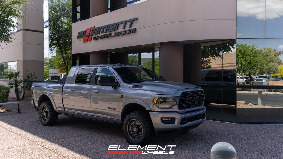 18 Inch Black Rhino Armory in Matte Gun Black on a 2022 Dodge Ram 2500