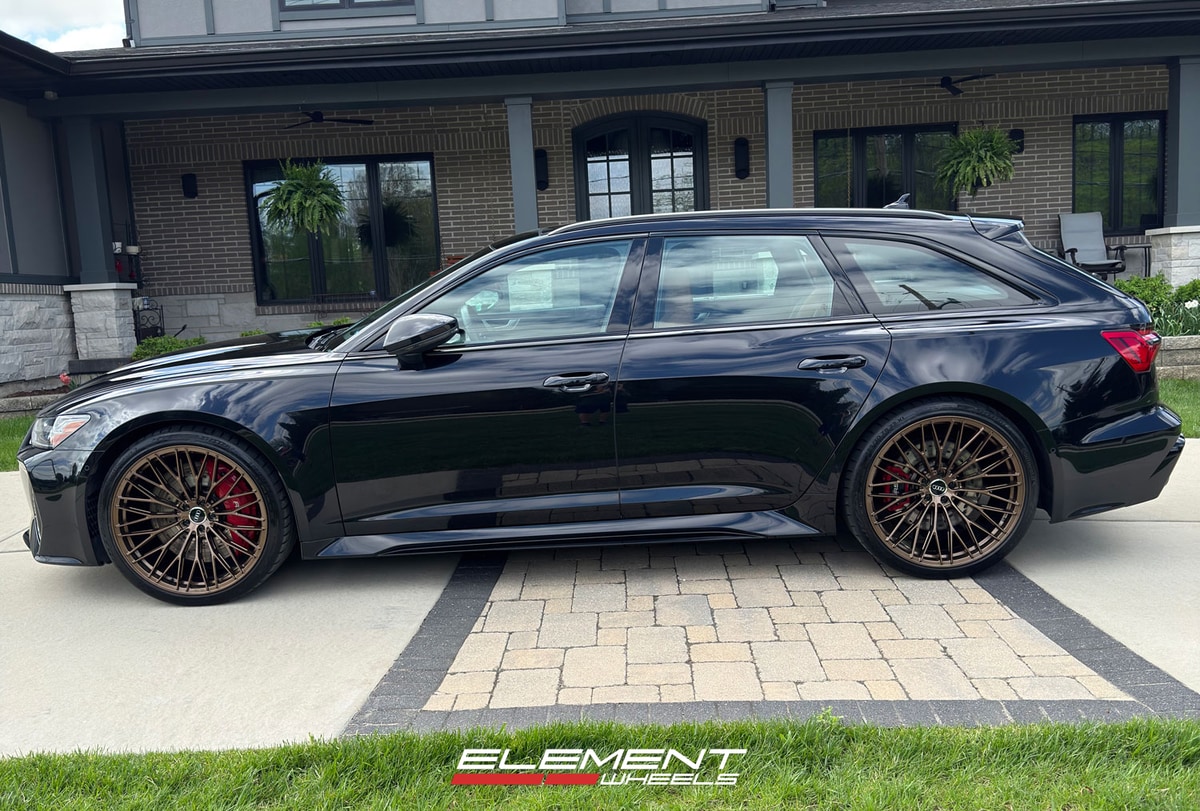 22x10.5 Element Forged ME-1 Gloss Bronze (Full Forged) on 2021-2025 Audi RS6 Avant