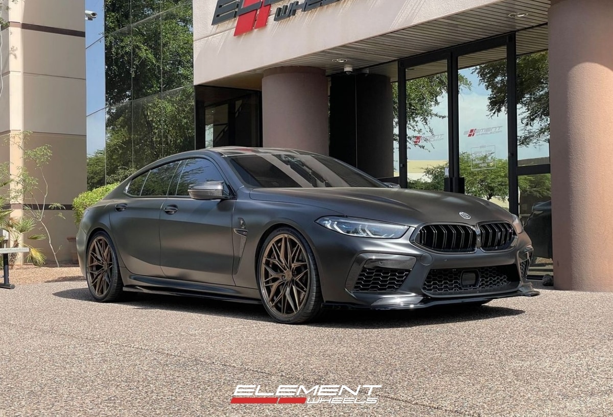 21 Inch Staggered Rohana RFX17 Gloss Bronze on a 2023 BMW M8 Competition