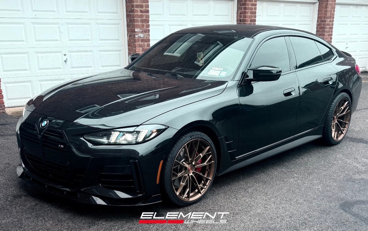 Staggered 20 inch Ferrada Forge-8 FR11 in Brushed Cobre on a 2025 BMW M440i X-Drive Gran Coupe