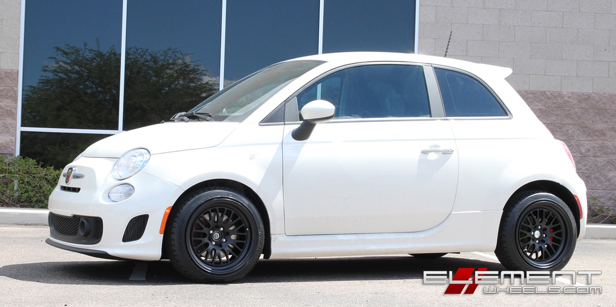 16 inch XXR 531 All Matte Black on Fiat 500 w/ Specs