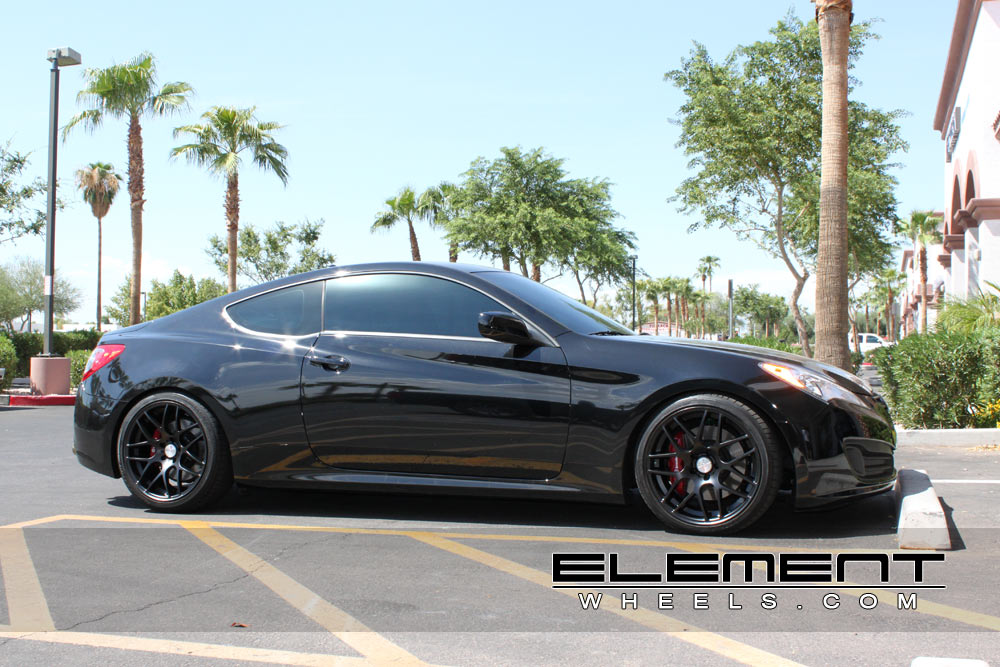 Eurotek 02 All Black on 2010 Hyundai Genesis Coupe w/ Specs