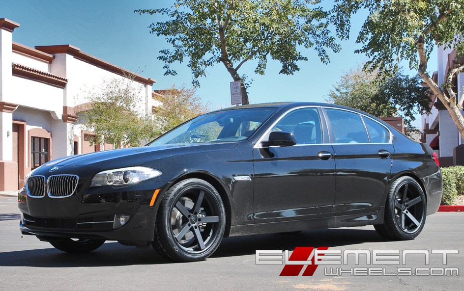 20 inch Staggered Giovanna Mecca on 2013 BMW 5 Series w/ Specs