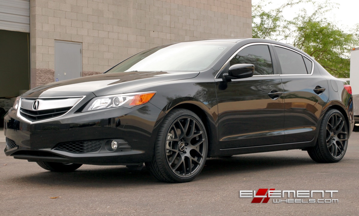 19 inch Staggered Avant Garde M310 Dolphin Gray Wheels on 2014 Acura ILX w/ Specs
