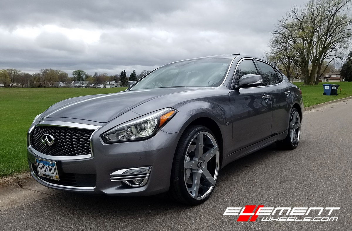 22 inch Lexani Invictus Z Gloss Gunmetal on a 2017 Infiniti Q70S w/ Specs