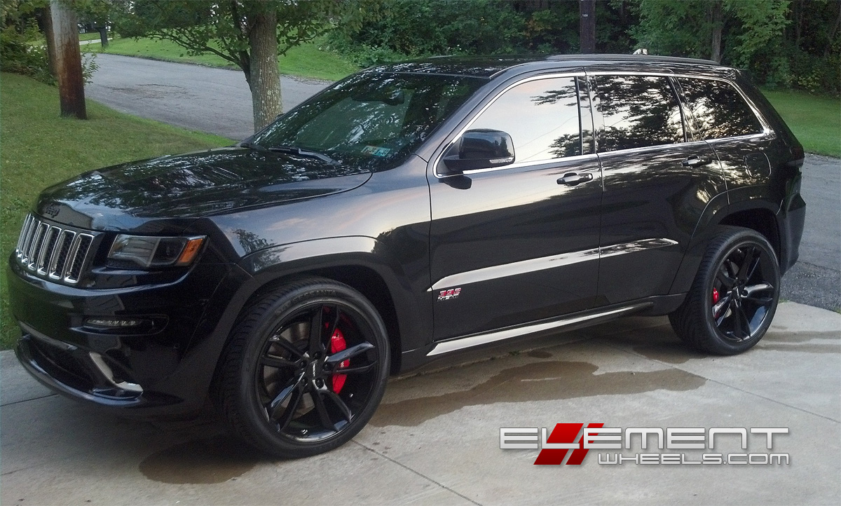 22x10 Ace Alloy Scorpio All Black Wheels 2014 Jeep Grand Cherokee SRT8 w/ Specs