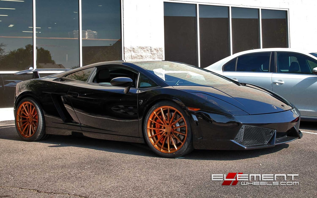 19 inch Staggered MRR FS02 Trans Copper Wheels on 2006 Lamborghini Gallardo w/ specs