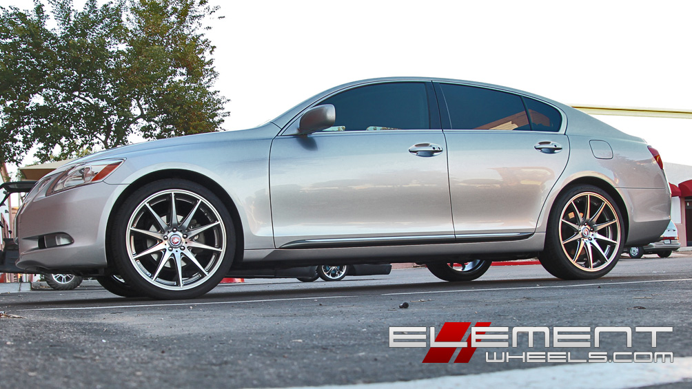 Bavaria BC10 Gunmetal/Machined Wheels on 2010 Lexus GS w/ Specs