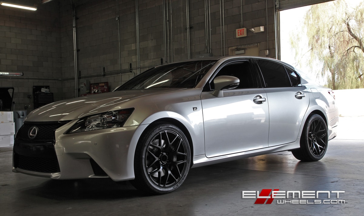 20 inch Staggered Ground Force GF09 on 2013 Lexus GS350F w/ Specs