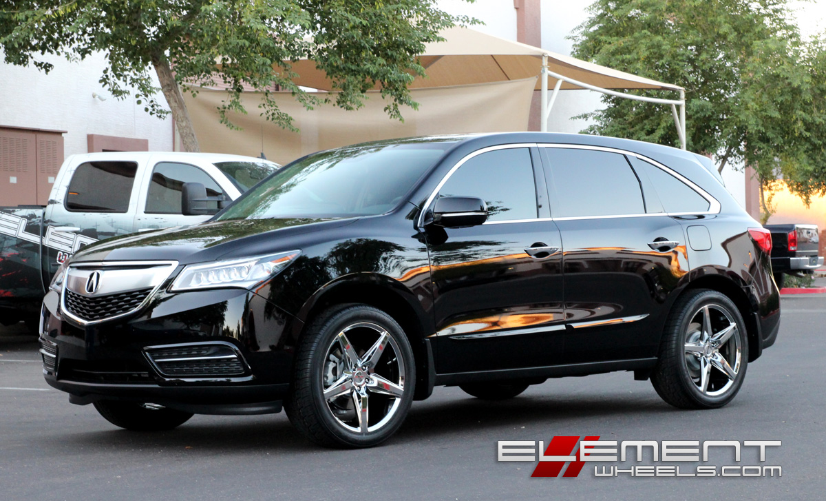 DUB Lace Chrome Wheels on 2014 Acura MDX w/ Specs
