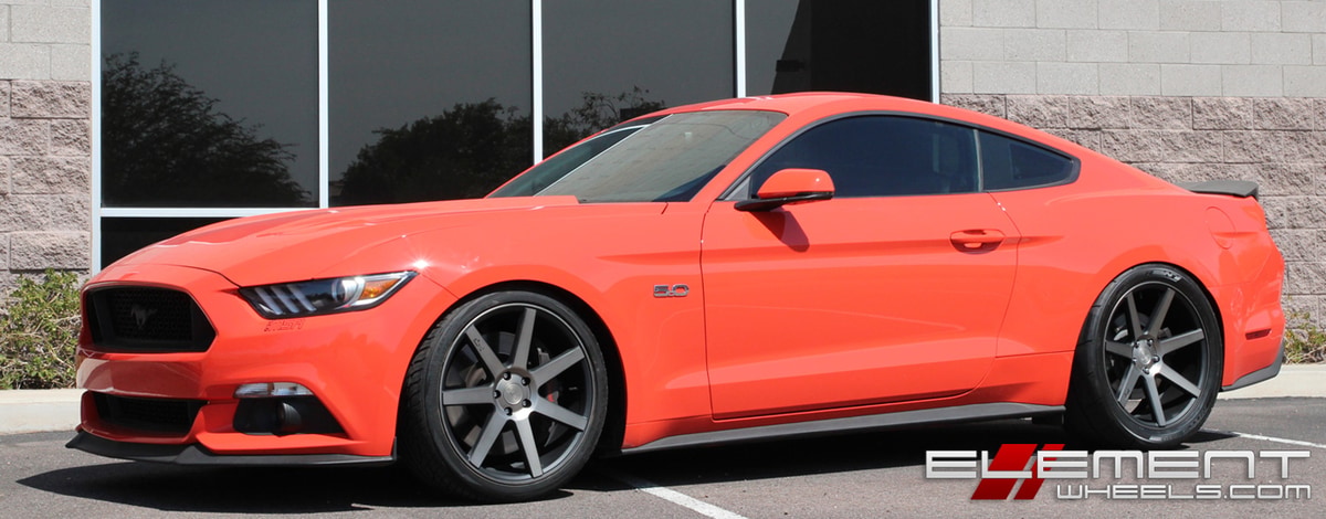20 inch Staggered Niche Verona Matte Black/Machined w/ Tint on 2015 Ford Mustang GT w/ Specs