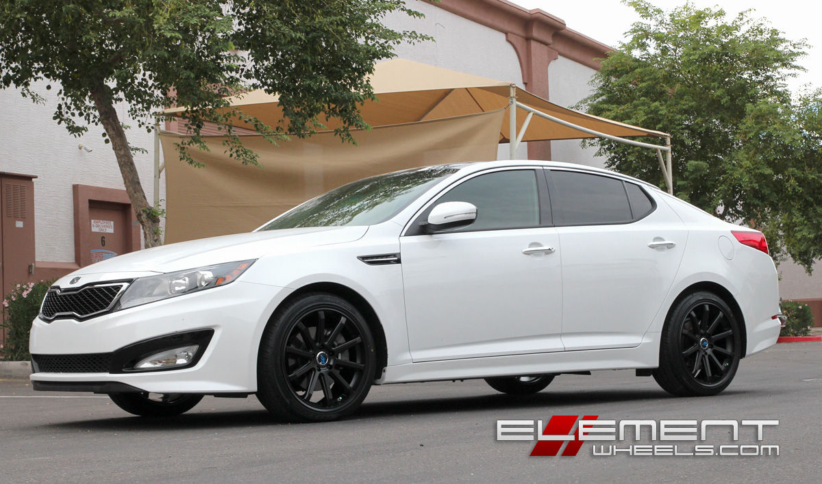 19 inch Mach 10 Satin Black on 2013 Kia Optima w/ Specs