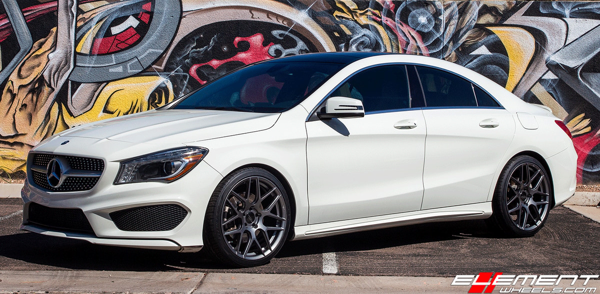 19 inch Ace Alloy AFF11 Space Gray on 2014 Mercedes Benz CLA250