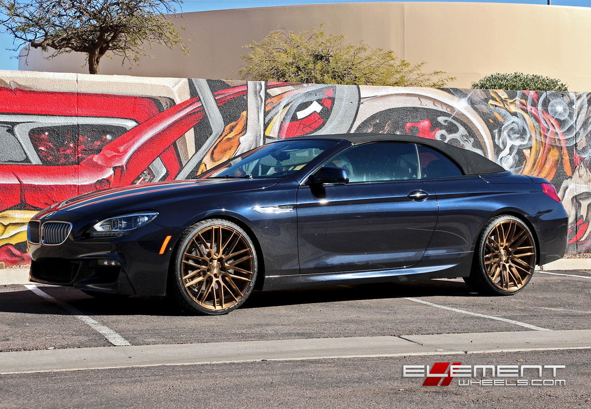 22 inch staggered Savini Black di Forza BM13 Brushed Bronze on 2014 BMW 6 Series w/ Specs