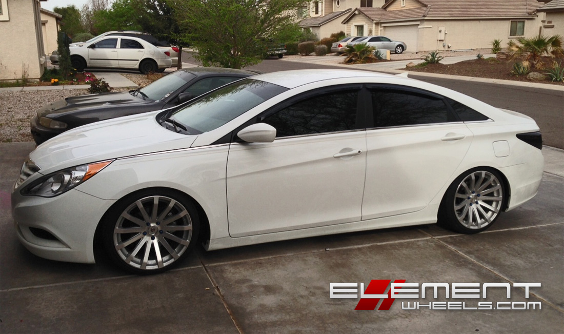 MRR HR9 Silver w/Machined Face on 2013 Hyundai Sonata w/ Specs