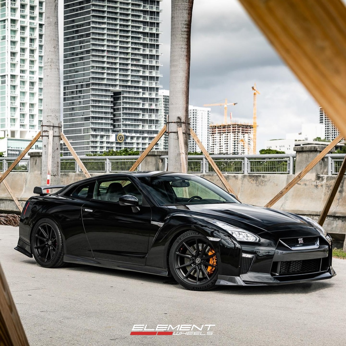 20x9.5 Vossen Wheels Vossen HF-3 Satin Black (Hybrid Forged) on Nissan 2009-2024 Nissan GT-R