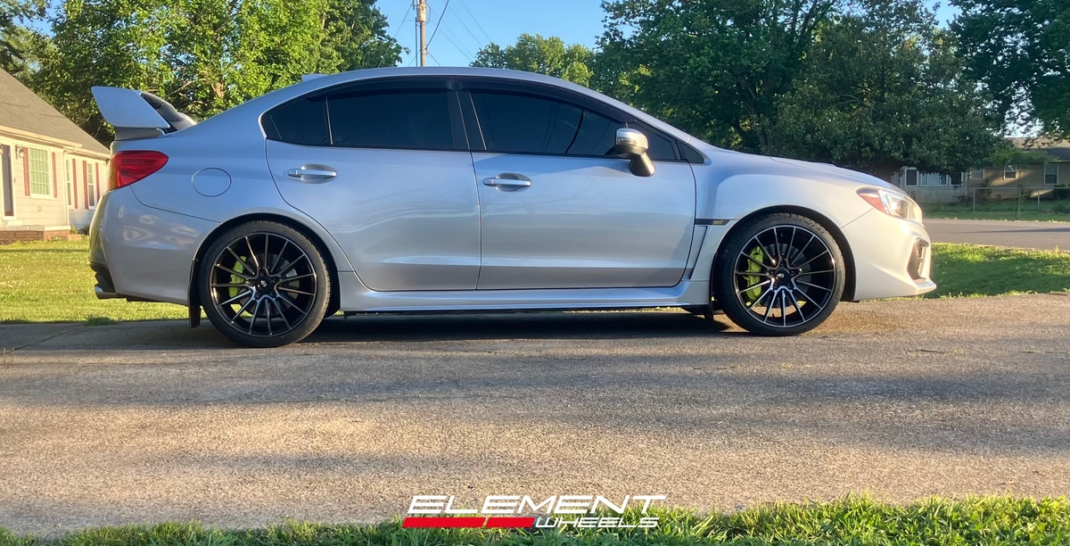 19x8.5 Savini Wheels Savini Black Di Forza BM16 Gloss Black w/ Double Dark Tint  on Subaru 2015-2021 Subaru WRX STI