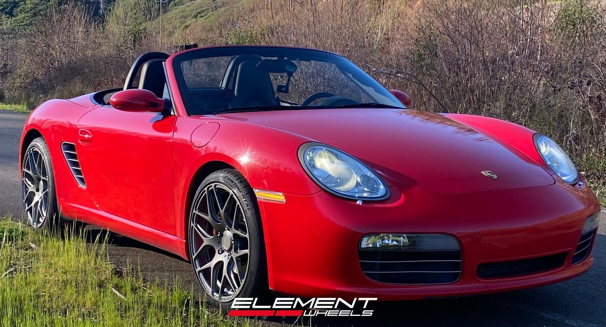 19x8.5 | 19x10 Staggered MRR FS01 Gloss Gunmetal (Flow Formed) on 2004-2011 Porsche Boxster 987