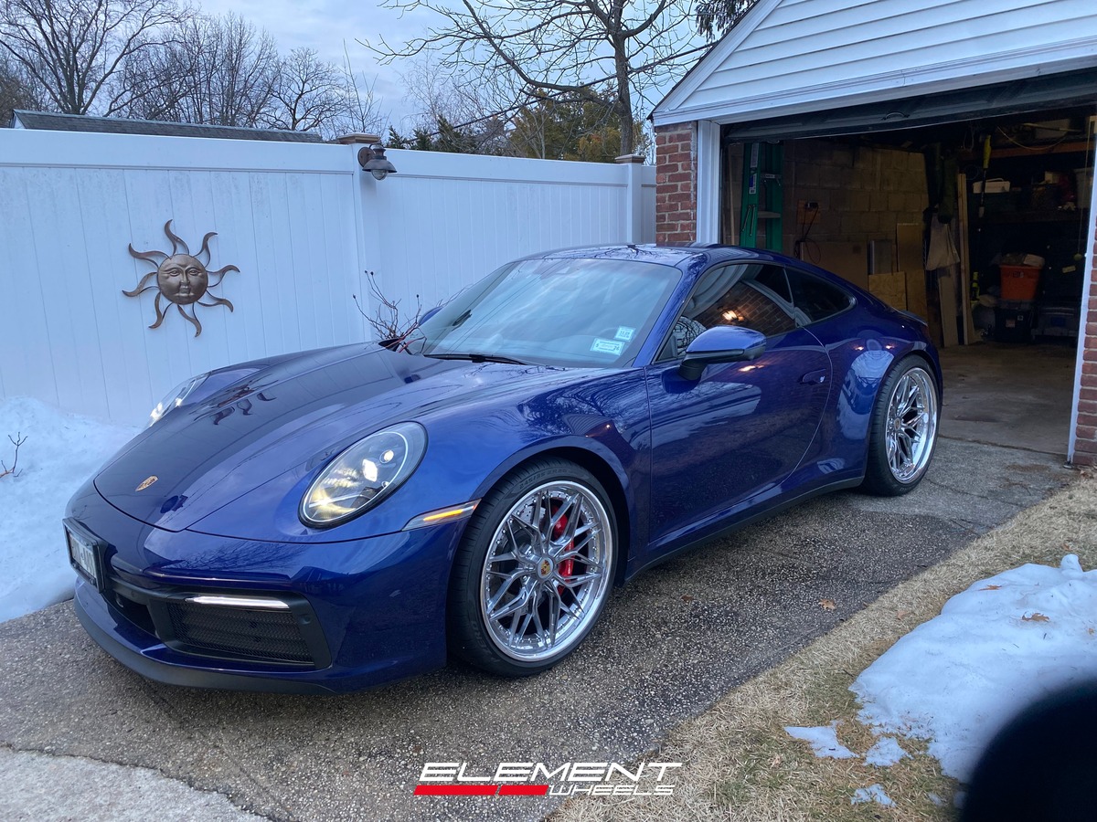 20x9 | 21x11.5 Staggered Variant Wheels on 2020-2025 Porsche 911 Carrera 992 Turbo 5-Lug