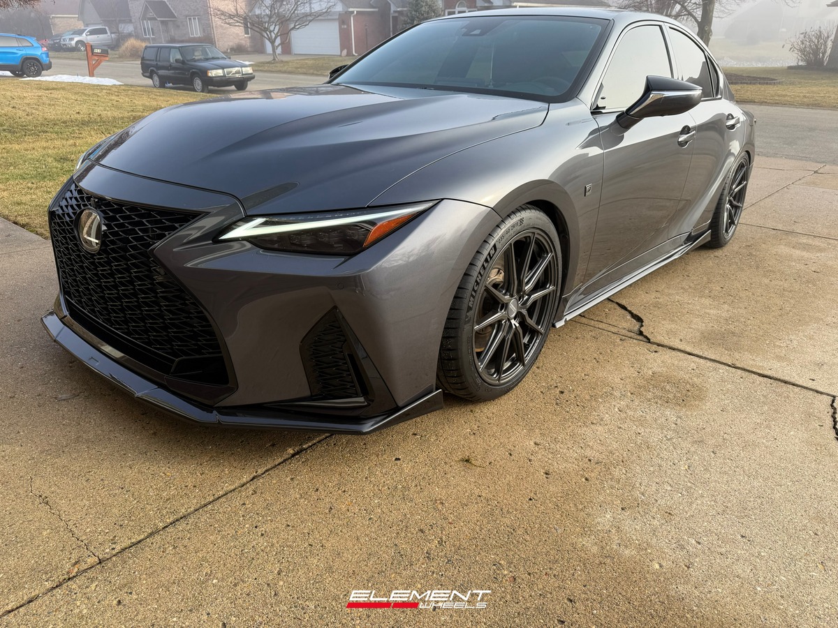 19x8.5 | 19x9.5 Staggered Vossen HF-3 Satin Anthracite (Hybrid Forged) on 2014-2025 Lexus IS