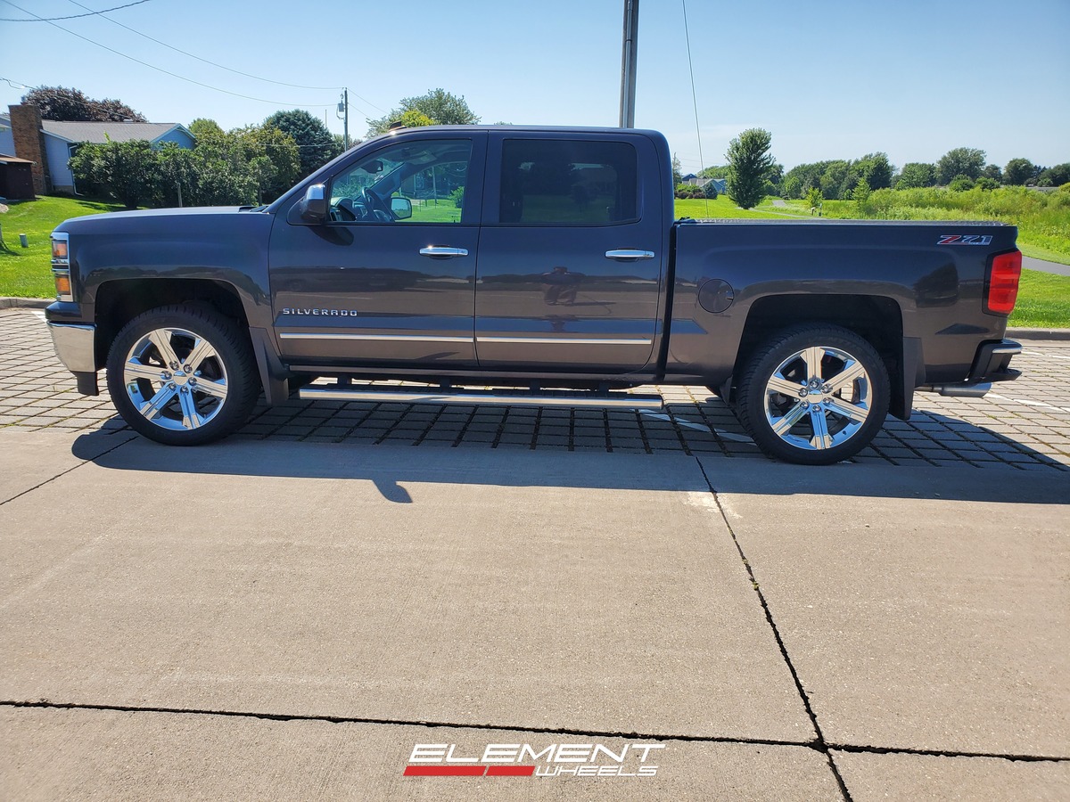 22x9 GMC Sierra Replica Wheel Chrome FR47 on 2014-2018 Chevrolet Silverado 1500