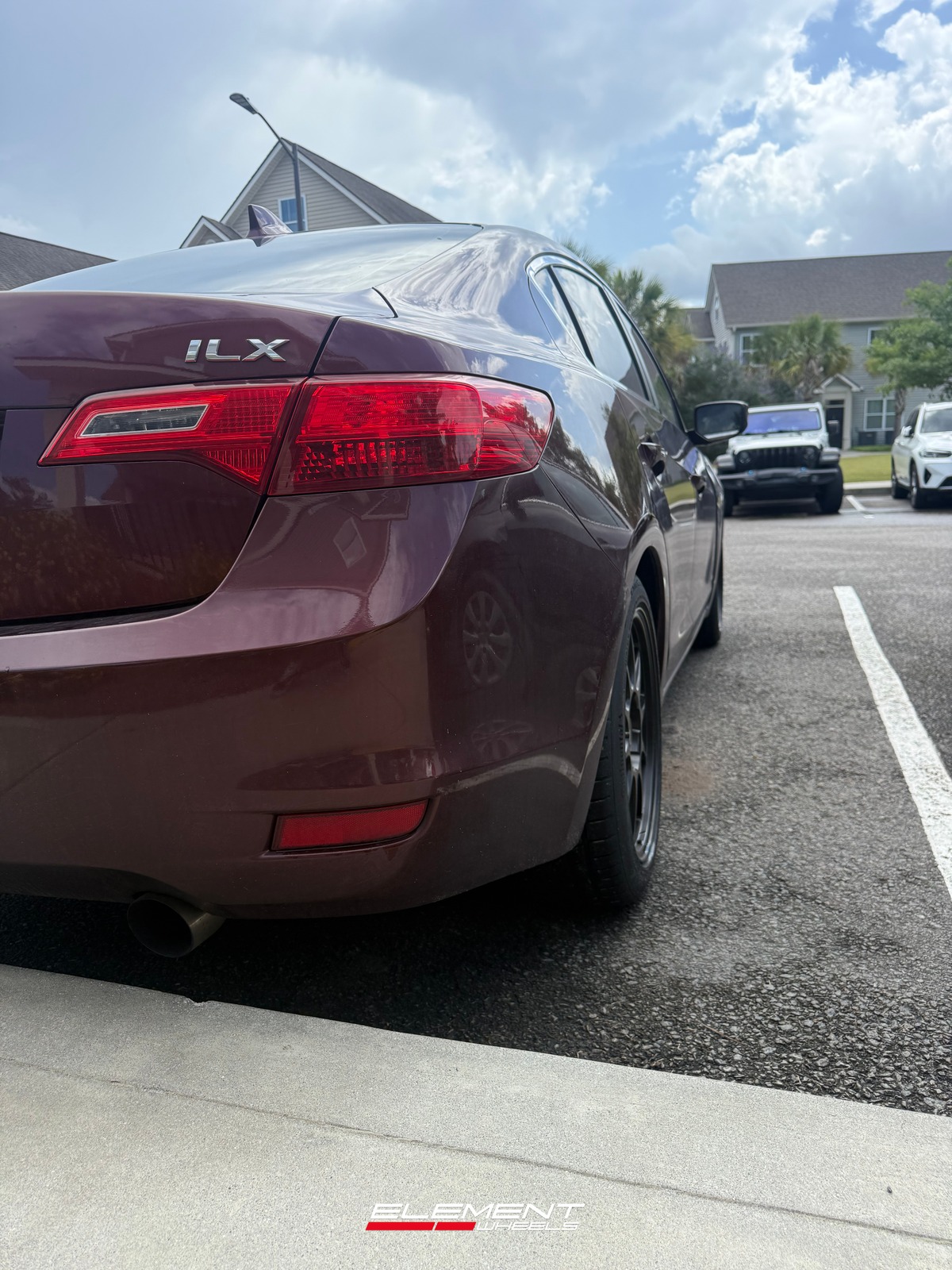 17x8 Konig Dekagram Semi-Matte Black (Flow Formed) on 2013-2018 Acura ILX
