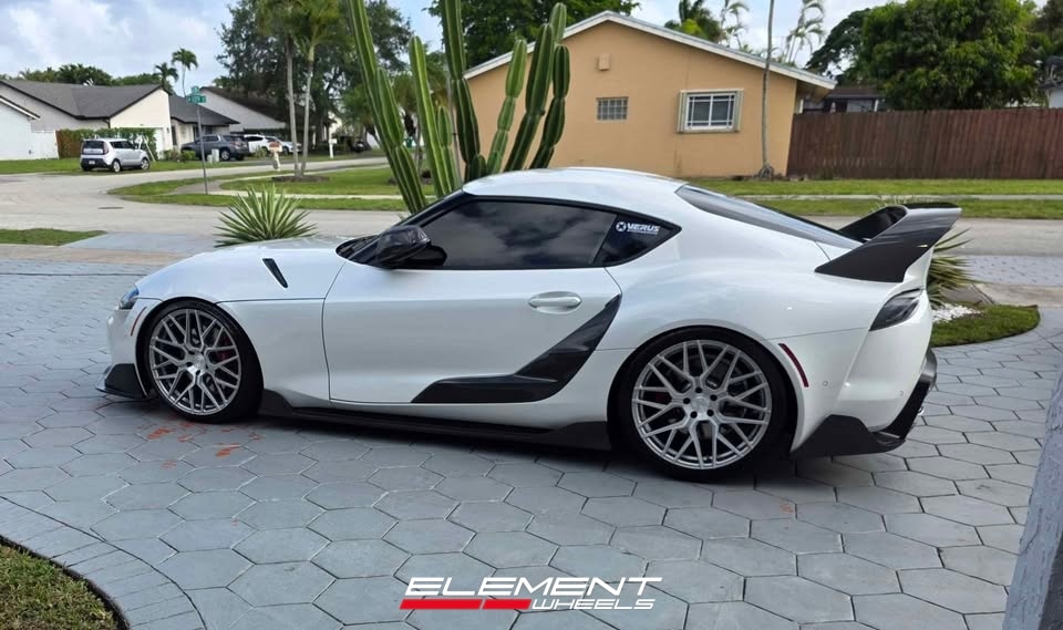 20x10 | 20x11 Staggered Rohana RFX10 Brushed Titanium (Cross Forged) on 2019-2025 Toyota GR Supra