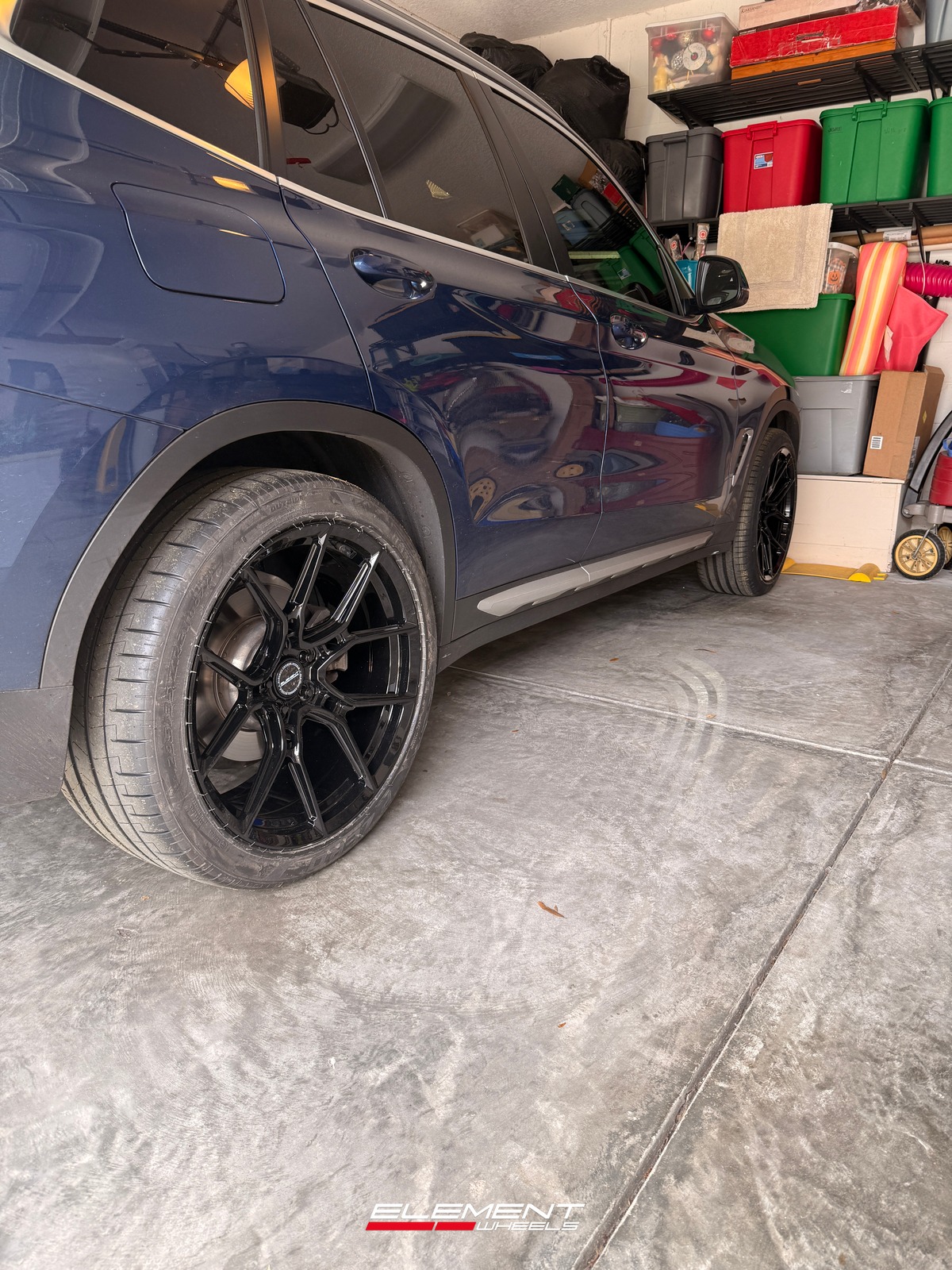 21x9 | 21x10 Staggered Element Forged SF-2 Gloss Black (Full Forged) on 2018-2024 BMW X3