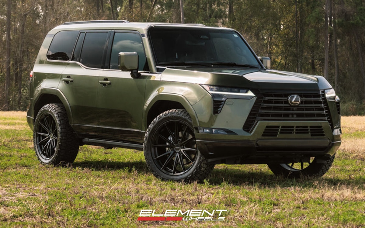 22x9.5 Vossen HFX-2 Gloss Black (Hybrid Forged) on 2024-2025 Lexus GX